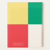 Red Green Blue Bold Year Color Block Planner Planer (Rückseite)