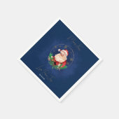 Red Green Blue Elegant Vintag Frohe Weihnachten Serviette (Ecke)