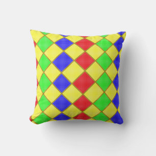 Red Green Blue Gold Textur Pillow Kissen