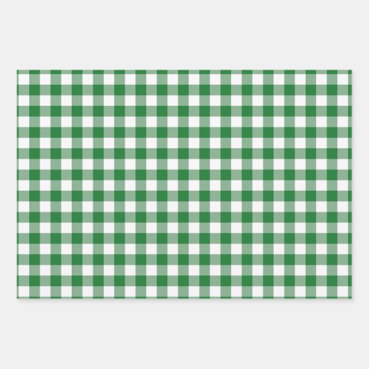 Red Green Blue Holiday Kariert Geschenkpapier Set (Vorderseite 2)