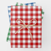 Red Green Blue Holiday Kariert Geschenkpapier Set (Beispiel)
