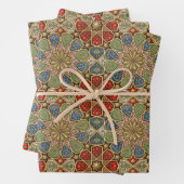 Red Green Blue Imitate Gold Arabic Art Patches Geschenkpapier Set (Beispiel)