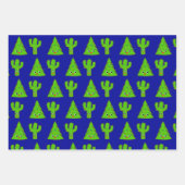 Red Green Blue Niedlich Tree Cactus Funny Christma Geschenkpapier Set (Vorderseite 3)
