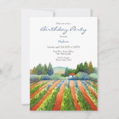 Red Green Blue Vineyard Einladung (Vorderseite)