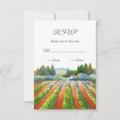 Red Green Blue Vineyard RSVP Karte (Vorderseite)