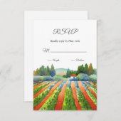 Red Green Blue Vineyard RSVP Karte (Vorne/Hinten)