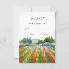 Red Green Blue Vineyard RSVP Karte