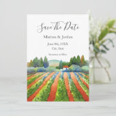 Red Green Blue Vineyard Save The Date (Stehend Vorderseite)