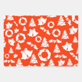 Red, Green & Blue Weihnachtsmuster Geschenkpapier Set (Vorderseite)