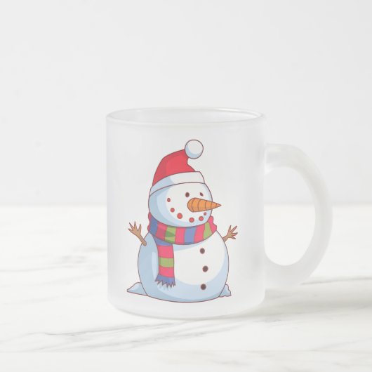 Red Green Blue White Christmas Snowman Mattglastasse (Rechts)