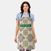 Red Green BOHO Muster Schürze (Getragen)