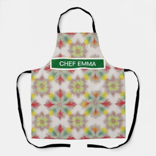 Red Green BOHO Muster Schürze