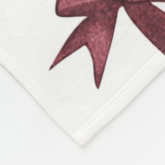 Red Green Bows Weihnachten Fleecedecke (Ecke)