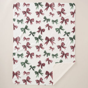 Red Green Bows Weihnachten Sherpadecke