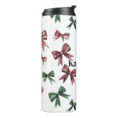 Red Green Bows Weihnachten Thermosbecher (Nach links gedreht)