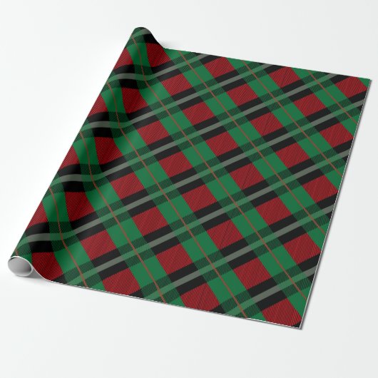 Red Green Buffalo Kariert Tartan Karierte Weihnach Geschenkpapier (Ungerollt)