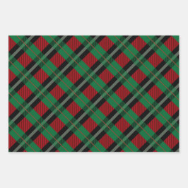 Red Green Buffalo Kariert Tartan Karierte Weihnach Geschenkpapier Set