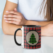 Red Green Buffalo Karierter Weihnachtsbaum Tasse