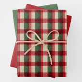 Red Green Buffalo Karierter Weihnachtsurlaub Geschenkpapier Set (Beispiel)