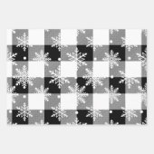 Red Green Buffalo Kariertes Weihnachtsschneeflocke Geschenkpapier Set (Vorderseite 3)