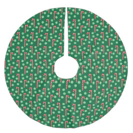 Red Green Candy Cane Peppermint Weihnachten Polyester Weihnachtsbaumdecke