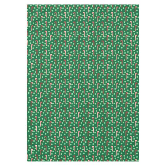 Red Green Candy Cane Peppermint Weihnachten Tischdecke (Vorderseite)