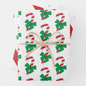 Red & Green Candy Cane Weihnachtswrapping Paper Geschenkpapier Set (Beispiel)