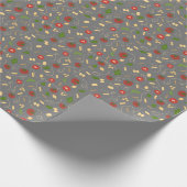 Red Green Charcoal Pasta Basil  Geschenkpapier (Ecke)