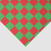 Red Green Checked Karo Design Seidenpapier (Ausschnitt)