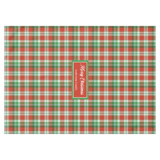 Red Green Checkered Tablecloth Traditional Style Tischdecke (Vorderseite (Horizontal))