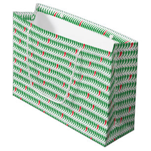 Red & Green Chile Pepper Pattern Große Geschenktüte