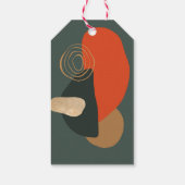 Red Green Christmas Abstrakt Custom Grußname Geschenkanhänger (Rückseite)