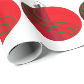 Red Green Christmas Bulls Wrapping Paper Geschenkpapier (Rolleneckpunkt)
