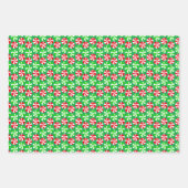 Red Green Christmas Candies Candy Canes Geschenkpapier Set (Vorderseite 2)