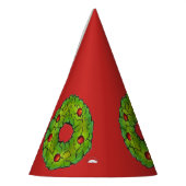 Red Green Christmas Cookie Holly Berry Wreath Xmas Partyhütchen (Links)