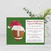 Red & Green Christmas Football Turnier Einladung (Stehend Vorderseite)