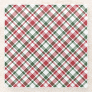 RED & GREEN CHRISTMAS KARIERT PATTERN UNTERSETZER