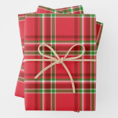 Red Green Christmas Kariert Tartan Pattern Geschenkpapier Set (Beispiel)