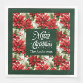 Red Green Christmas Napkins Traditionelles Chic-Ge Serviette (Vorderseite)