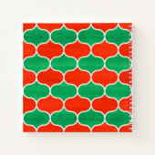 Red Green Christmas Ogee Muster Sketch Notes Notizbuch (Rückseite)