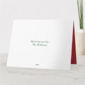 Red Green Christmas One Foto Snowflake Danke (Rückseite)