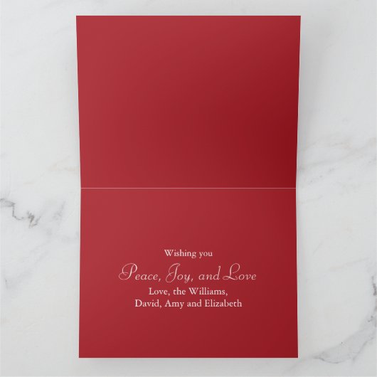 Red Green Christmas One Foto Snowflake Danke (Innenseite)