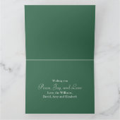 Red Green Christmas One Foto Snowflake Dankeskarte (Innenseite)