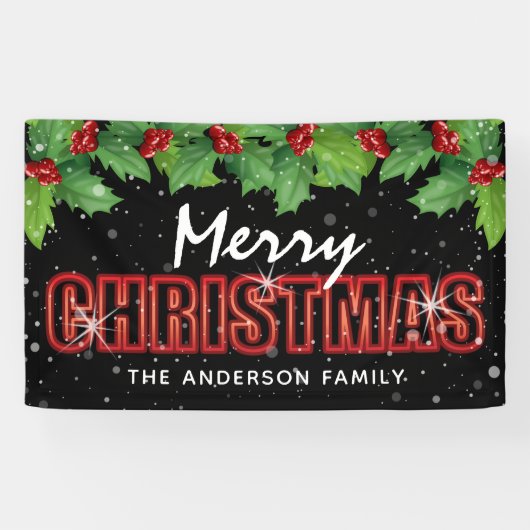 Red Green Christmas Party Banner (Horizontal)