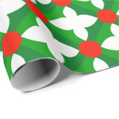 Red Green Christmas Pattern Weihnachtsgeschenk Geschenkpapier (Rolleneckpunkt)