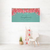 Red & Green Christmas Poinsettia Kinderdusche Banner (Insitu)