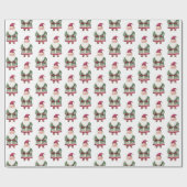 Red Green Christmas Santa Claus Geschenkpapier (Flach)