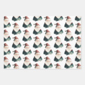 Red Green Christmas Santa Claus Geschenkpapier Set (Vorderseite 3)