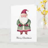 Red Green Christmas Santa Claus Karte (Gelbe Blume)