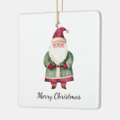 Red Green Christmas Santa Claus Keramikornament (Links)
